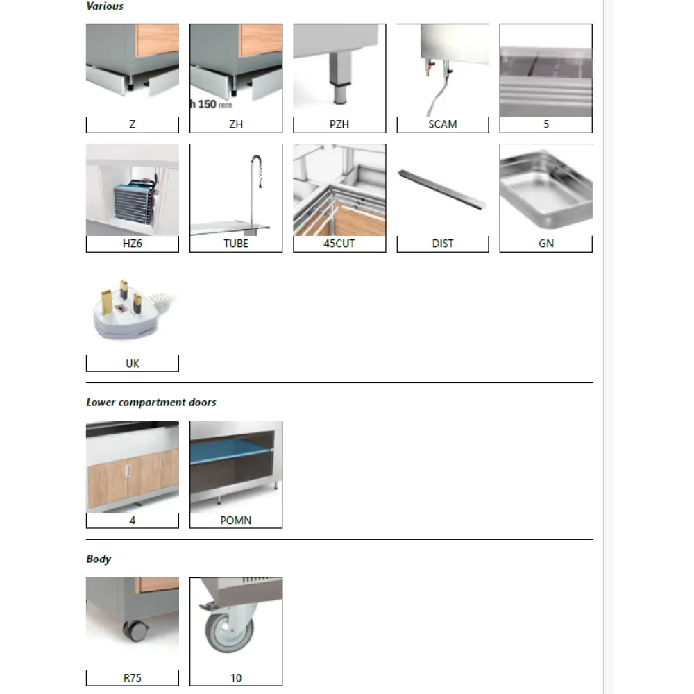 OMNIA 3RV/SF Ventilaatoriga Jahutusbuffet