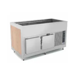 AR VENTILATORU DZESĒJAMA BUFETE AR AUKSTU APAKŠĒJO NODALĪJUMU OMNIA 3RV/SF