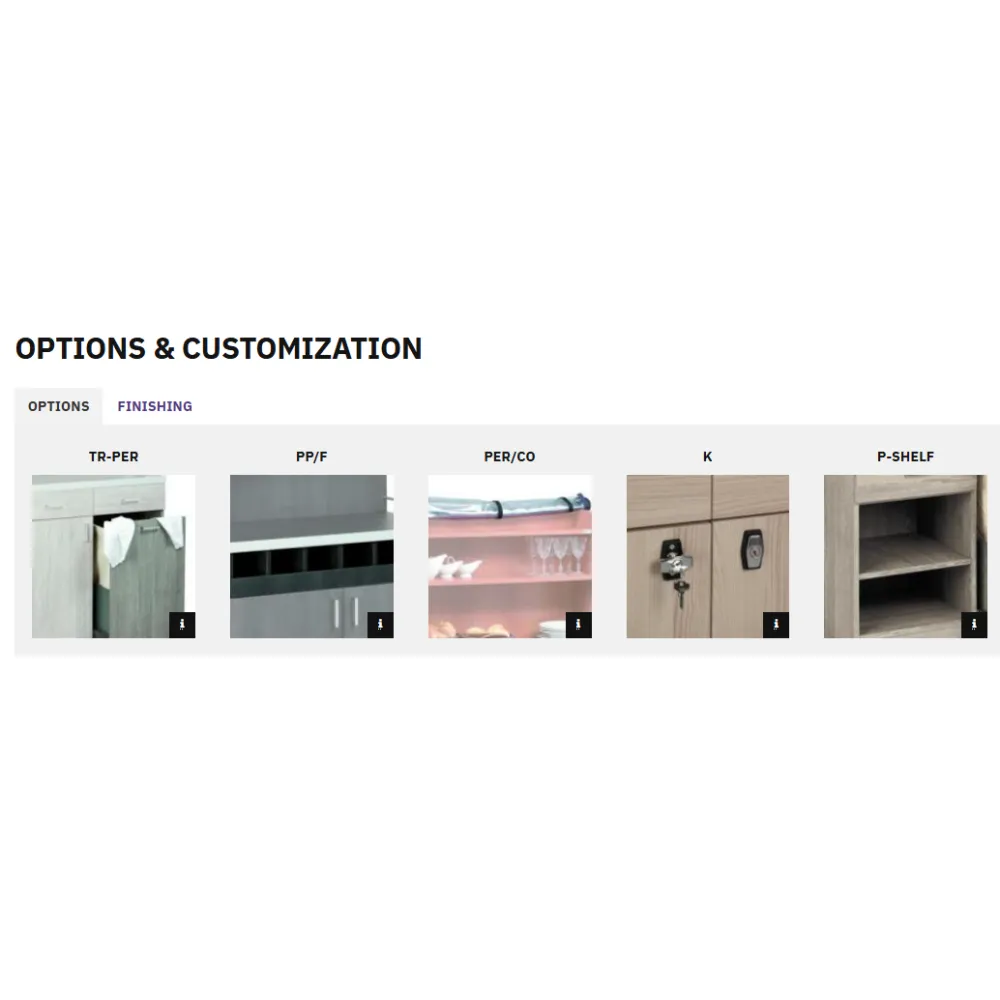 Versatile Waitstaff Station on Castors Perseo A2 B/R