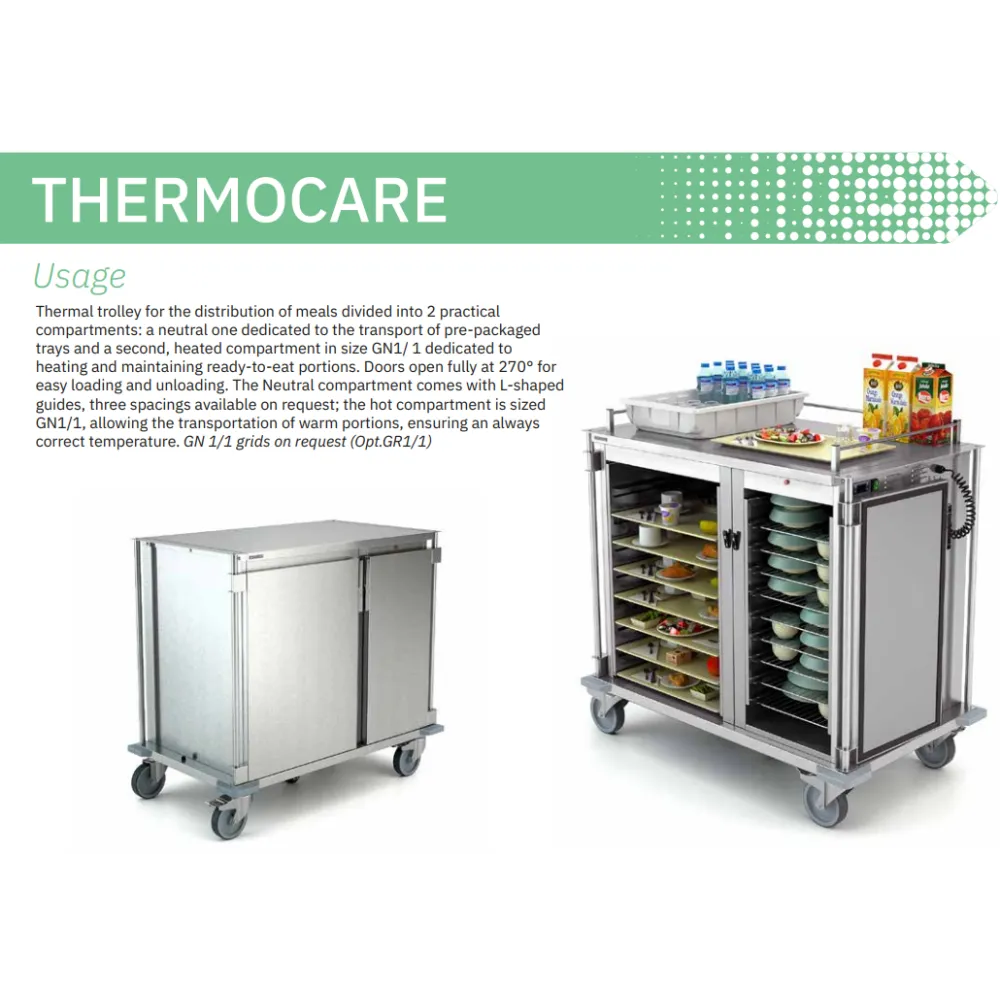 Double Compartment Meal Distribution Cart - ThermoCare Double Compartment Meal Distribution Cart - ThermoCare