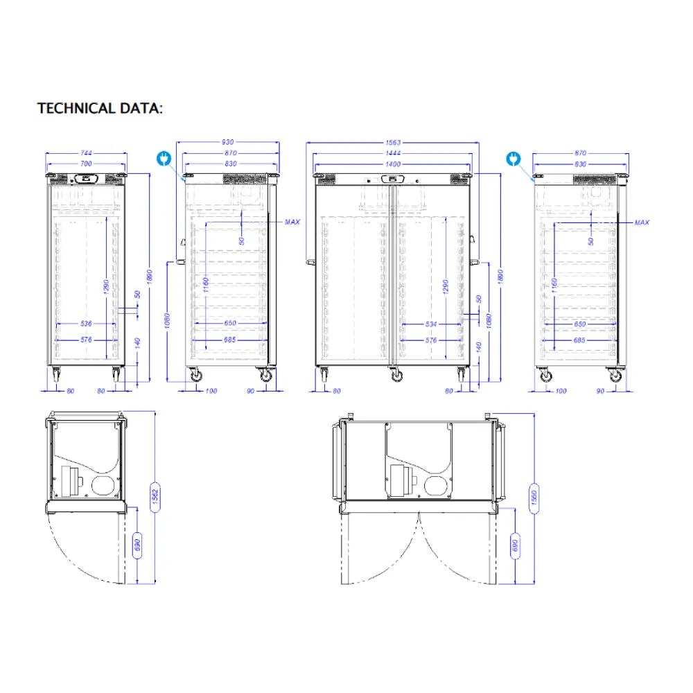 Banketinė maisto šaldymo spinta