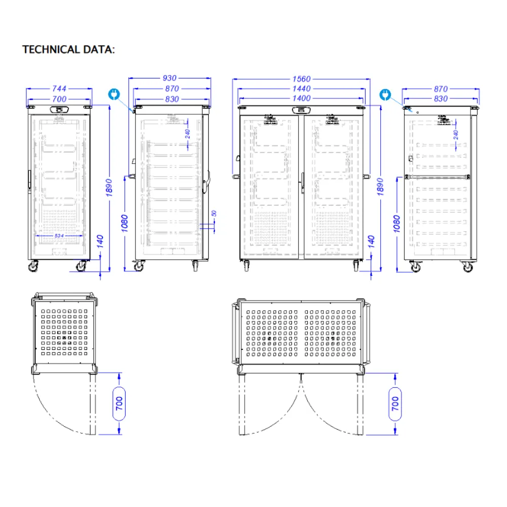 Šildoma Banketinė Spintelė - Vienvietė Versija