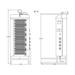 Elektrinis girosas E4 80kg