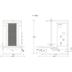 Elektrinis girosas F CE3 40kg