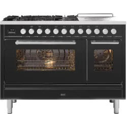 Plīts ar cepeškrāsni Professional Plus 120 cm P12SWE3 5 degļi + palielināta cepšanas zona
