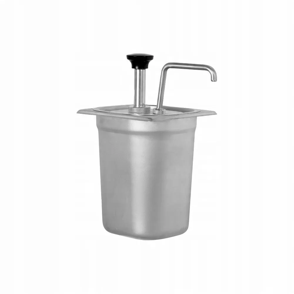 Nerūsējošā tērauda mērces dozators GN 1/6 3L ar sūkni