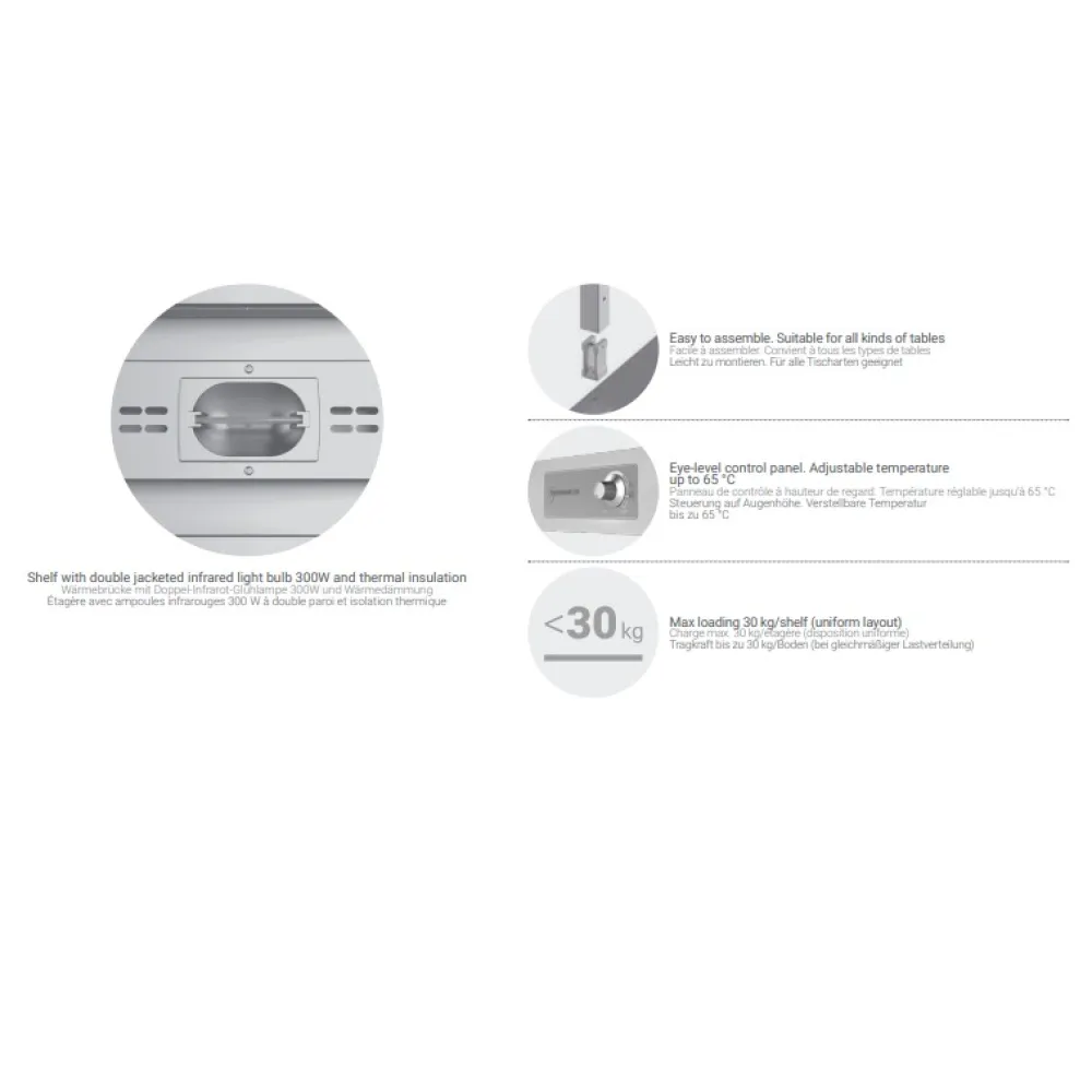 Premium Double Heated Shelf LPK22 1000