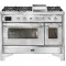 Ilve Majestic Milano MD10IDNE3 120 см с 6 газовыми горелками и двойной жарочной поверхностью
