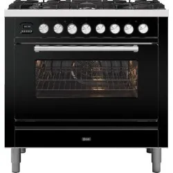 Plīts ar cepeškrāsni Professional Plus 90 cm P096WE3 6 degļi