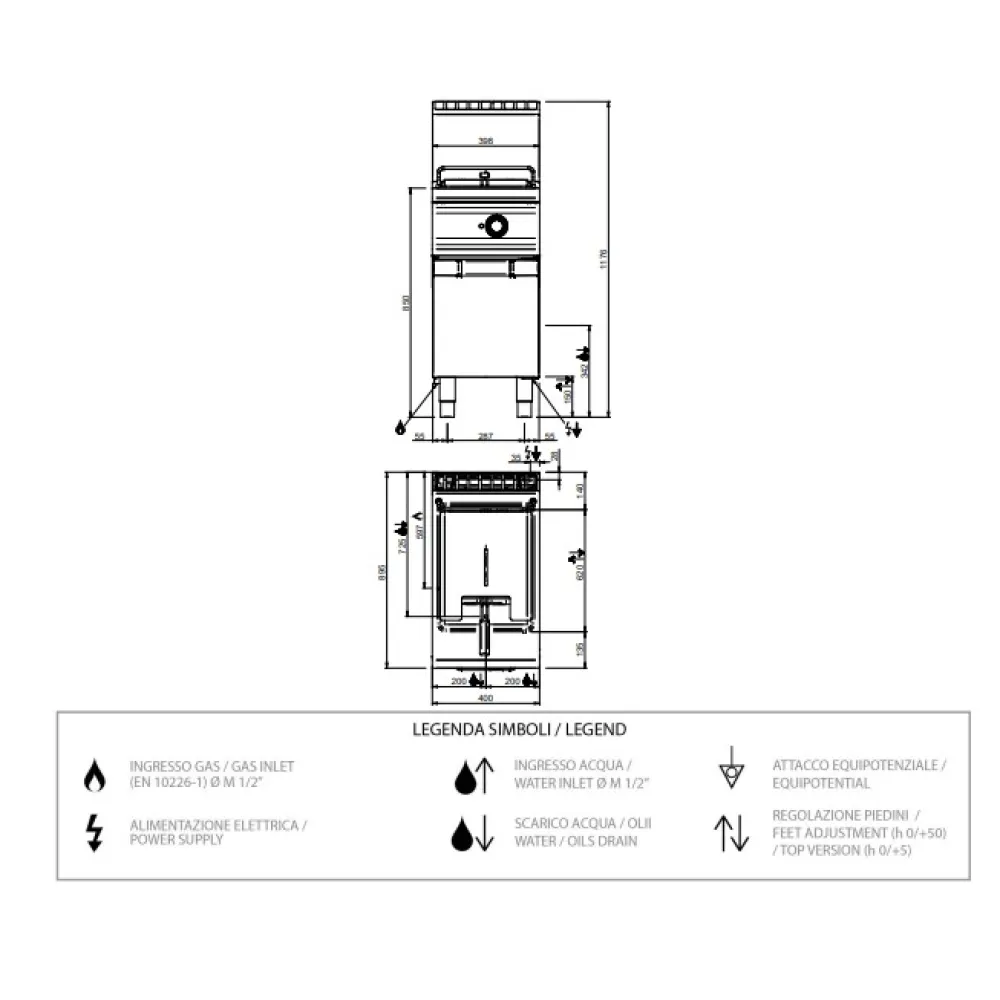 Friteuse à gaz DOMINA PRO 900 - 20.5 l