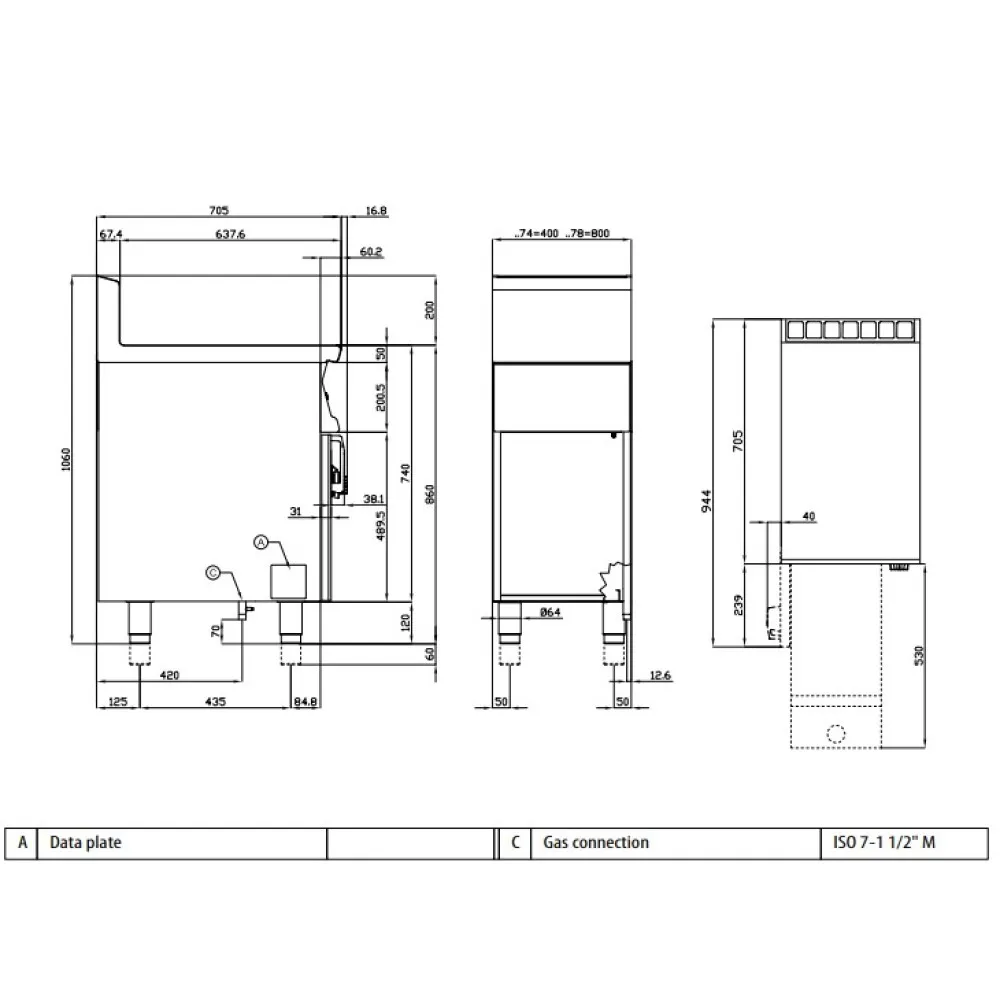 18+18L Gas Fryer with Dual Baskets