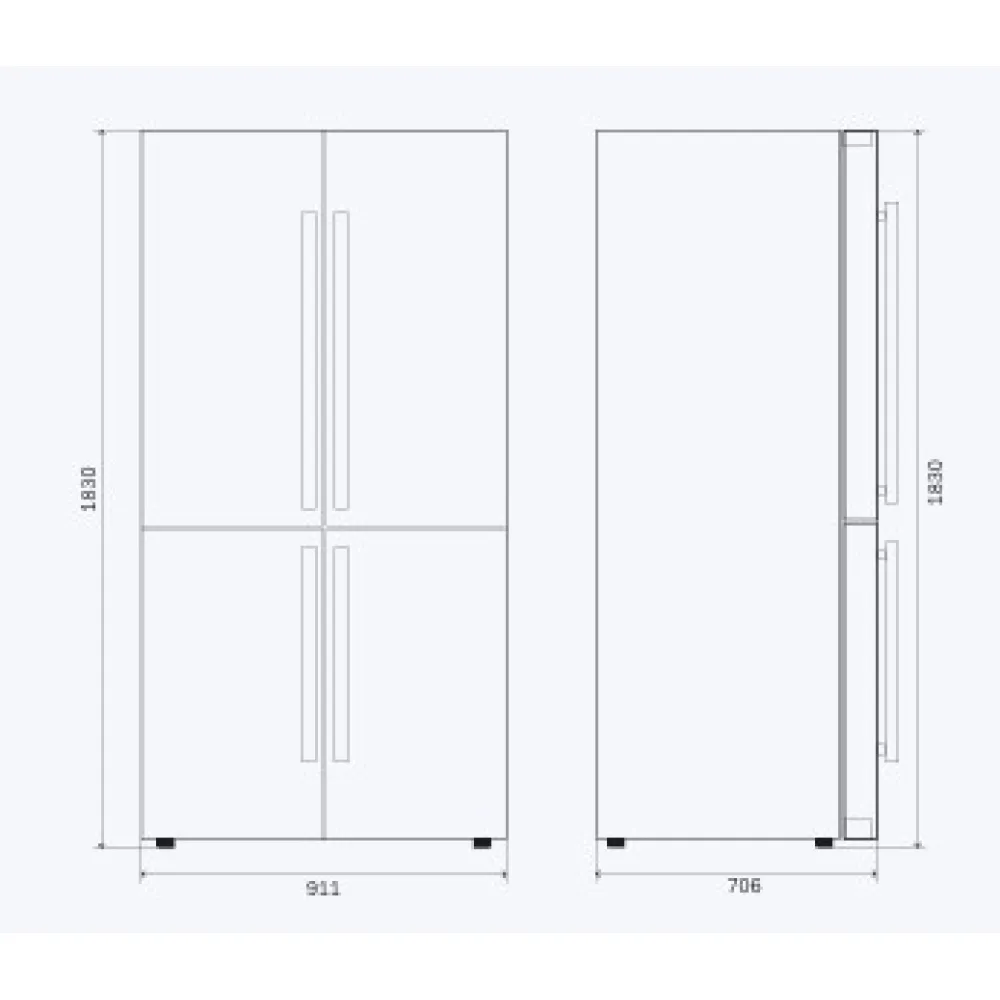 Kryžminis šaldytuvas Professional Plus 90 cm R91SCD - modernus ir funkcionalus