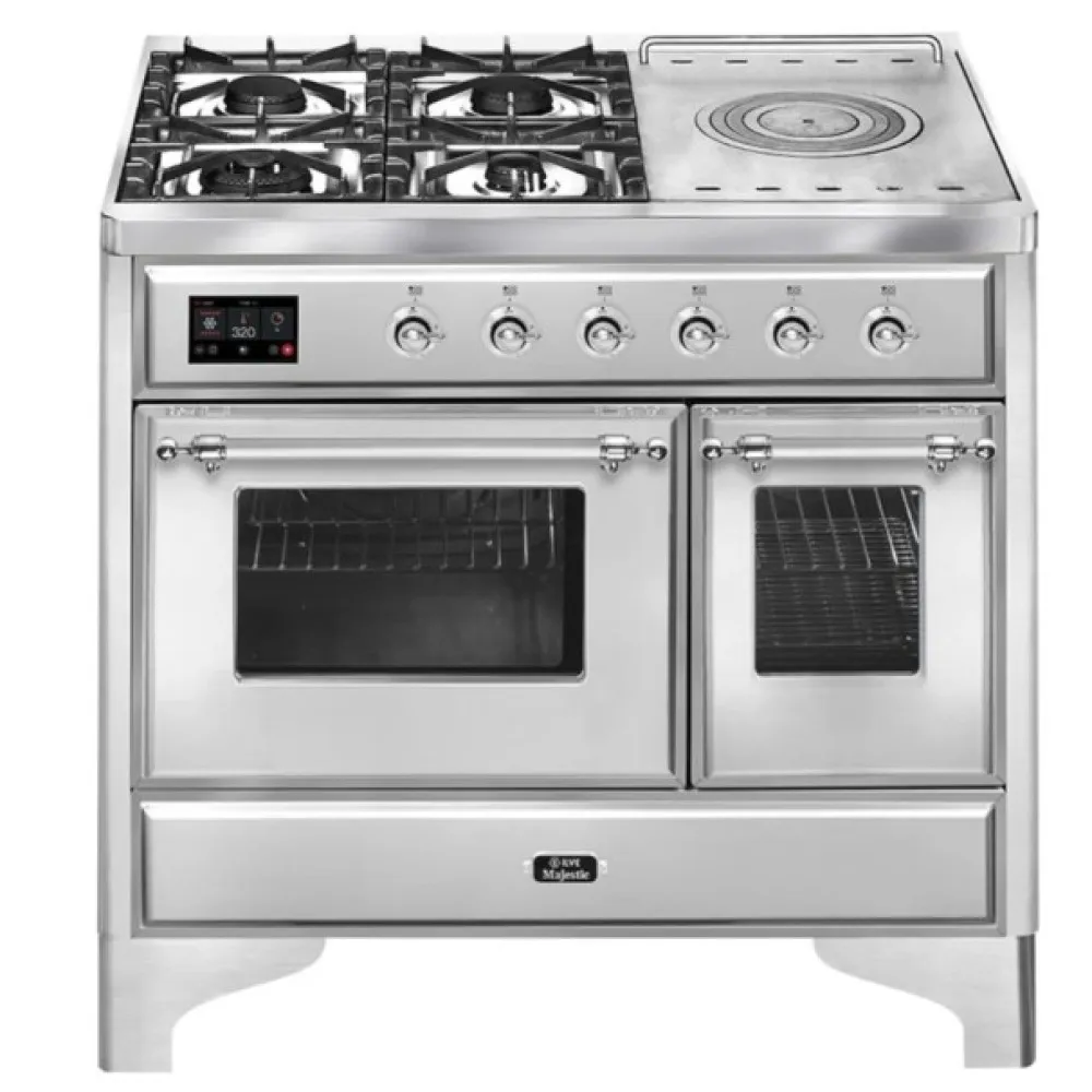 Ilve Milano 100cm Dual Fuel Range Cooker With Double Ovens