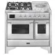 Ilve Milano 100cm Dual Fuel Range Cooker With Double Ovens