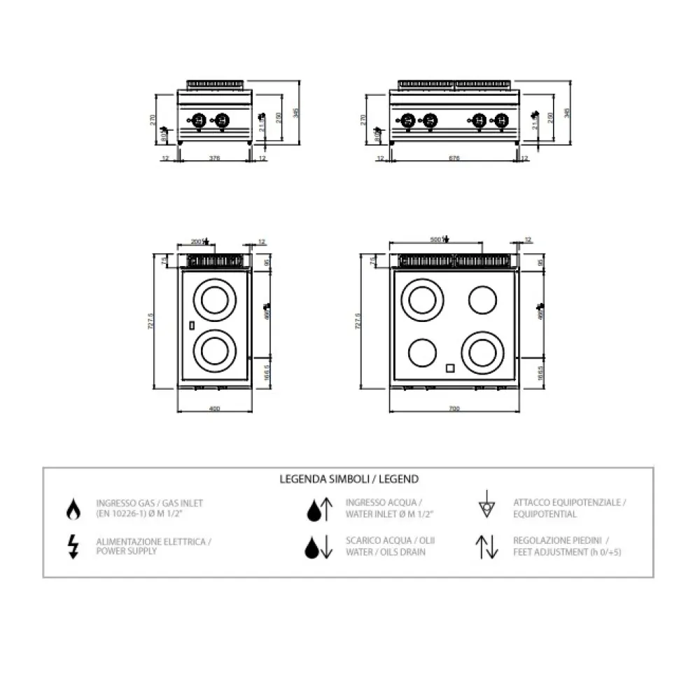 Versatile Electric 4-Zone Cooktop