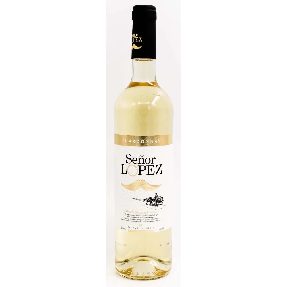 Senor Lopez Chardonnay Saldaus skonio baltojo vyno pasirinkimas