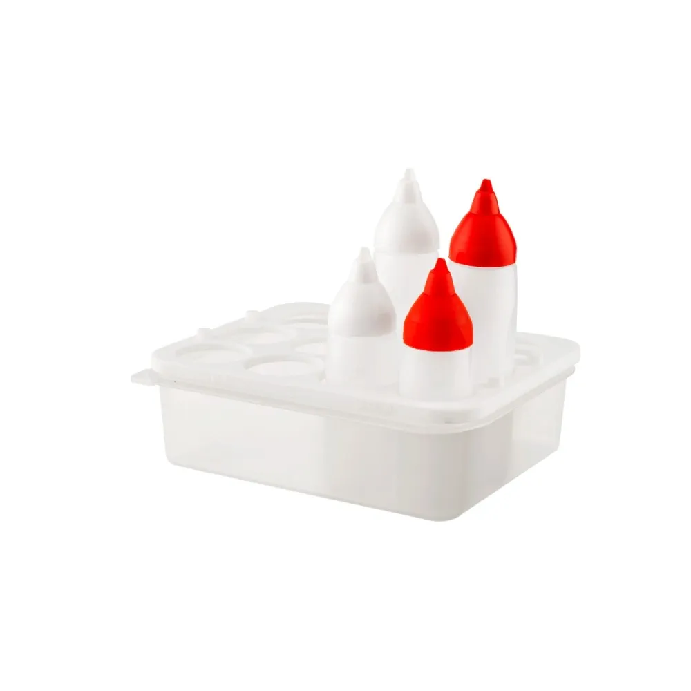 GN 1/3 Sauce Dispenser Holder with 5 Sections