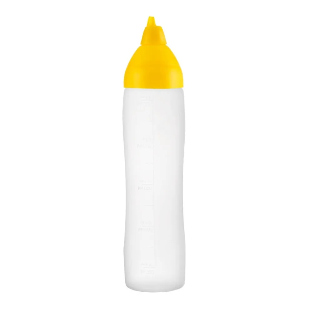 Yellow 500ml Sauce Dispenser with Non-Drip Technology