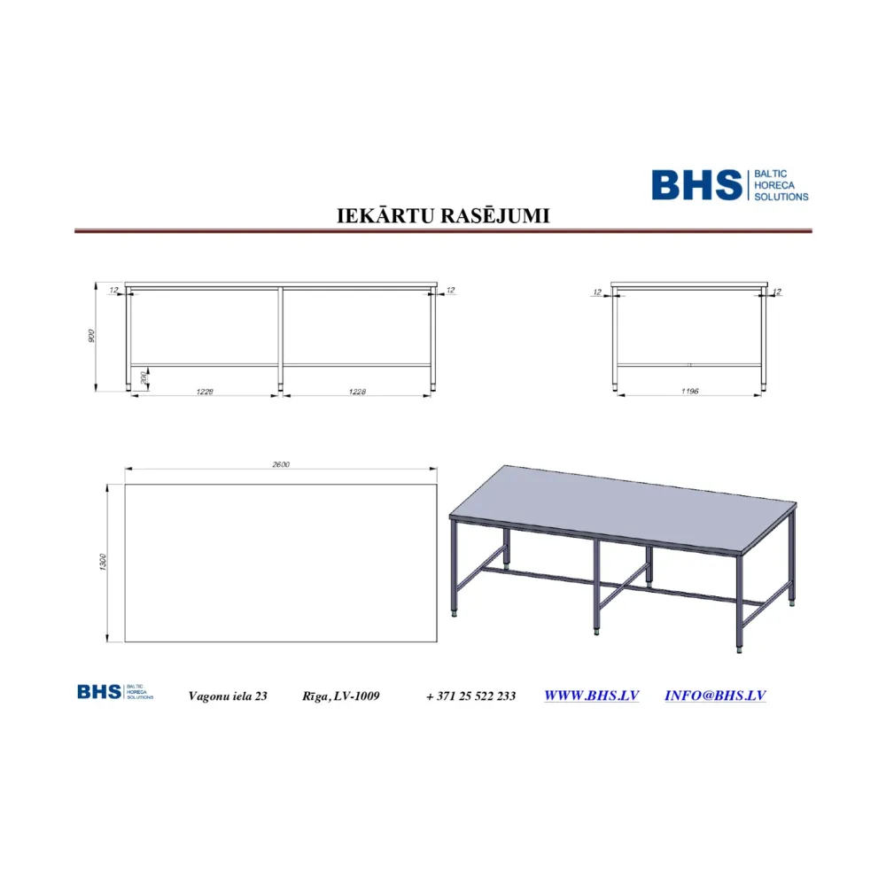 Versatile Metal Work Table 2600