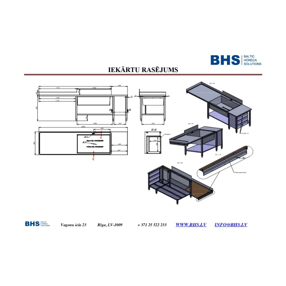 Heavy-Duty Metal Dishwashing Table with Pool Feature