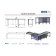 Heavy-Duty Metal Dishwashing Table with Pool Feature