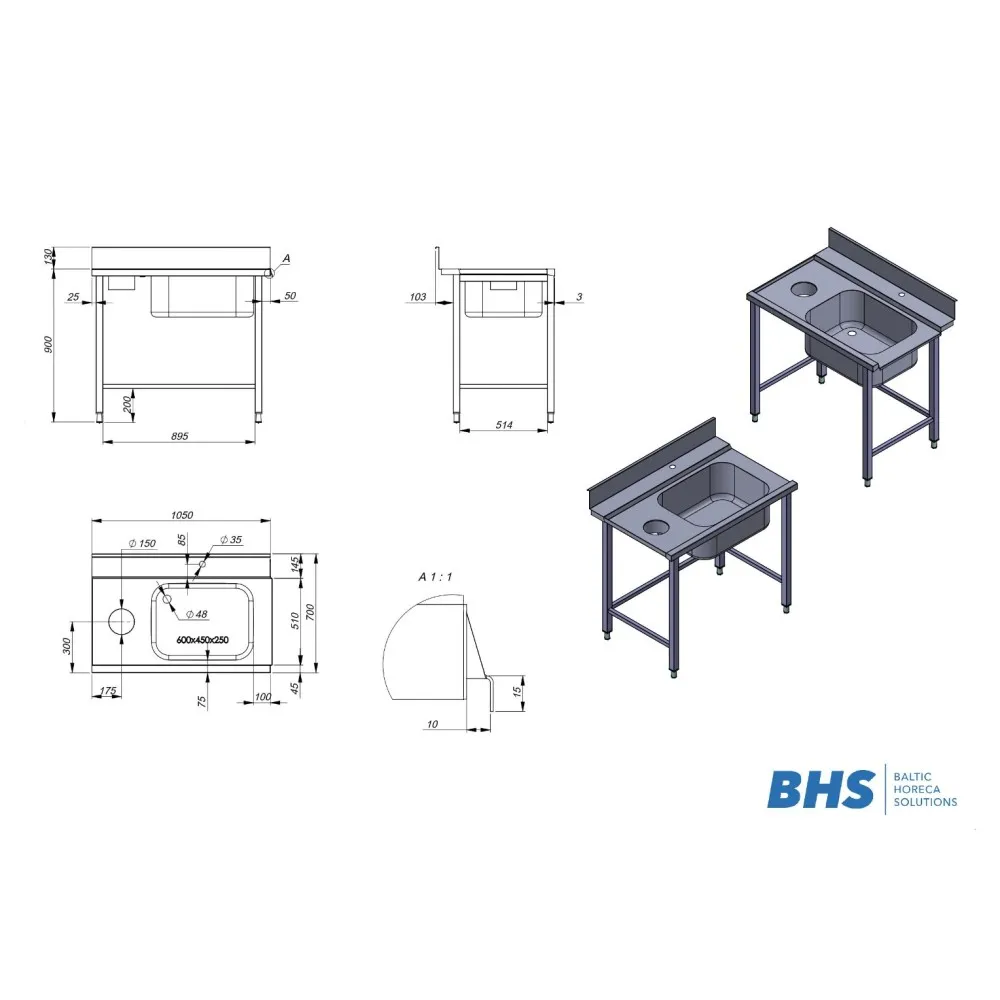 Heavy-Duty Prewash Table