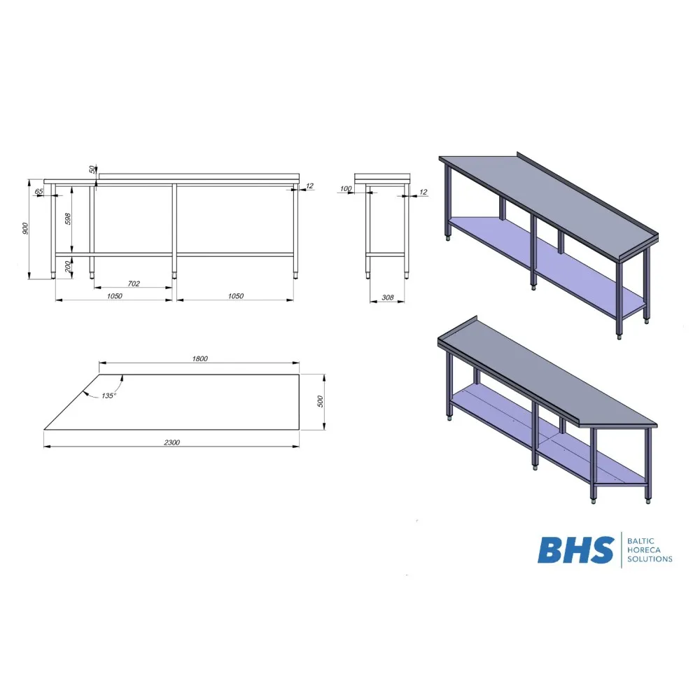 Multi-Function Kitchen Work Station with Storage