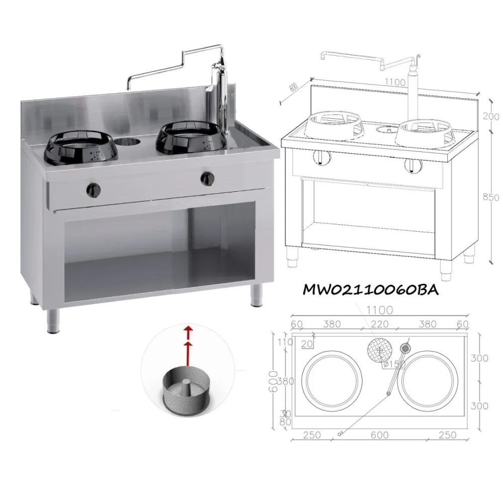 Commercial Wok Burner Station CC/02
