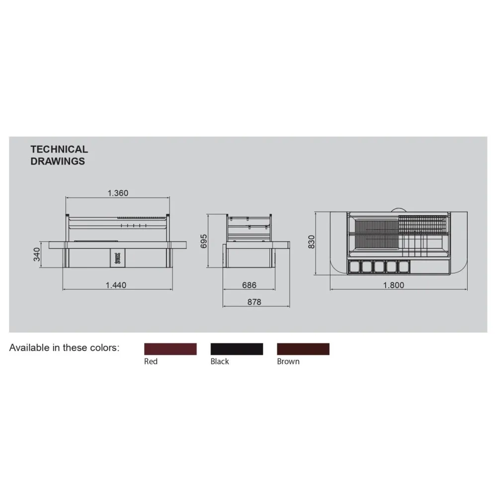 Premium Multi-Level Robata Grill with Side Shelves