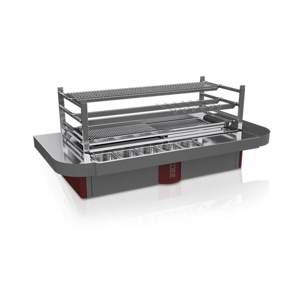 Premium Multi-Level Robata Grill with Side Shelves