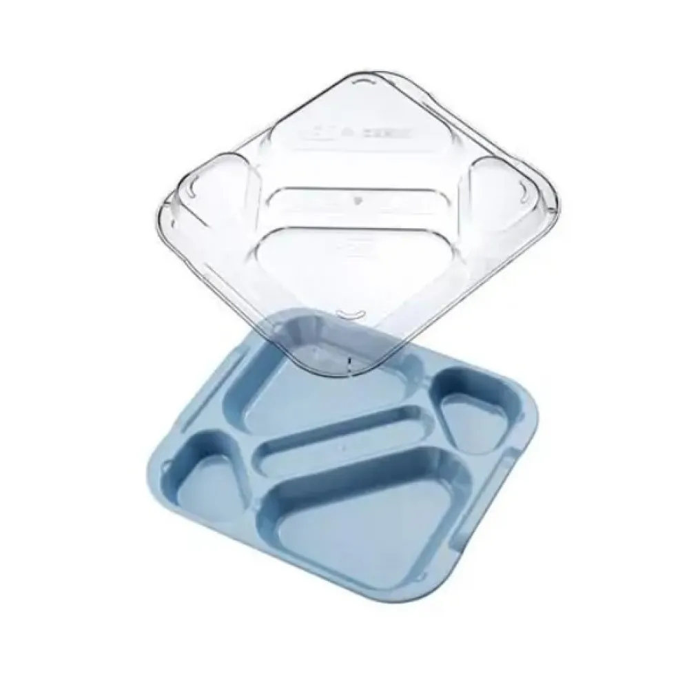 Plateau de service 5 compartiments avec couvercle en polypropylène