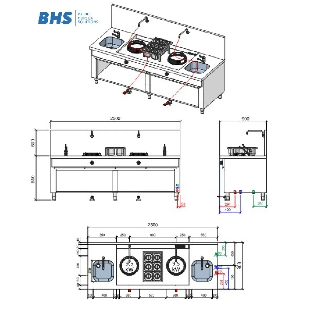 MW2500BA Ethnic Wok Gas Cooking Station