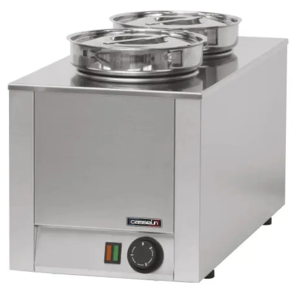 Šiltesnis padažo šildytuvas bain-marie 2 x 4,5L