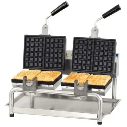 Double classic waffle maker 180° rotation