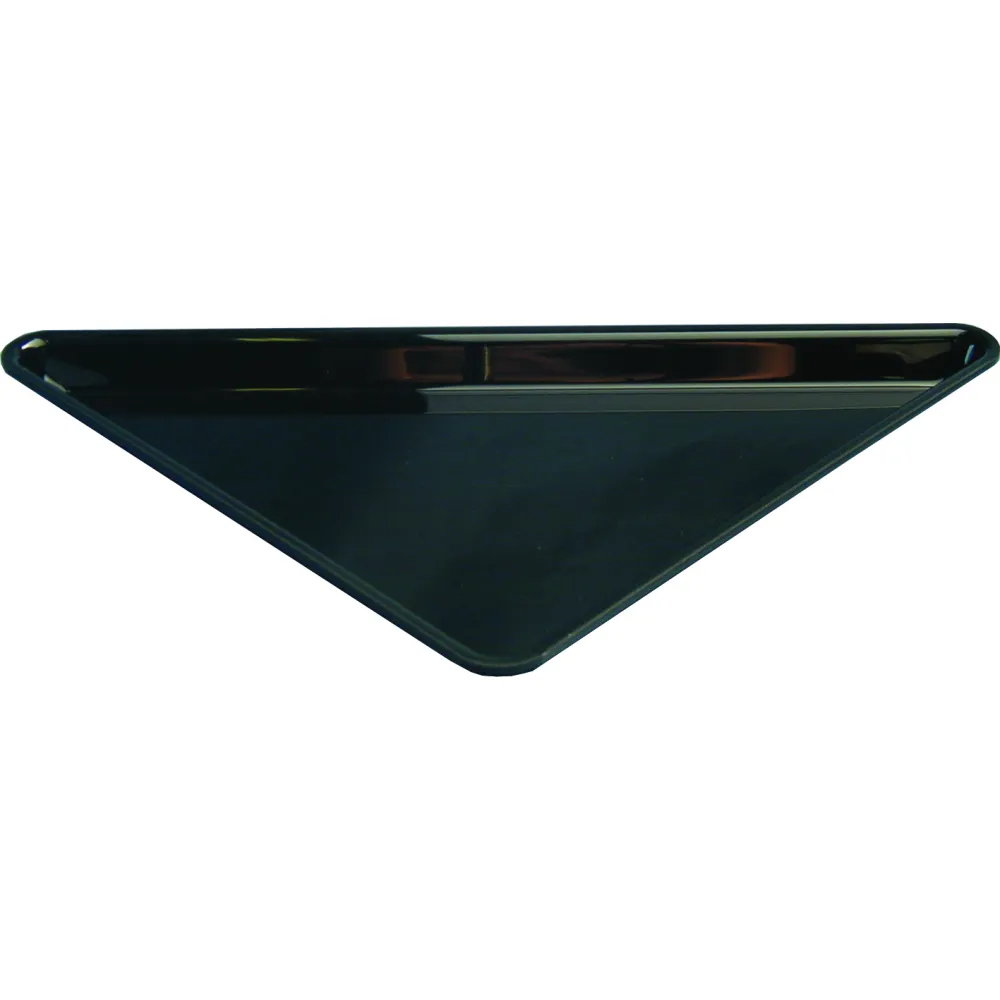 Polimetilmetakrilato „Plexi Triangle“ indas, 270x270x360x20mm, juodas (A00005001)