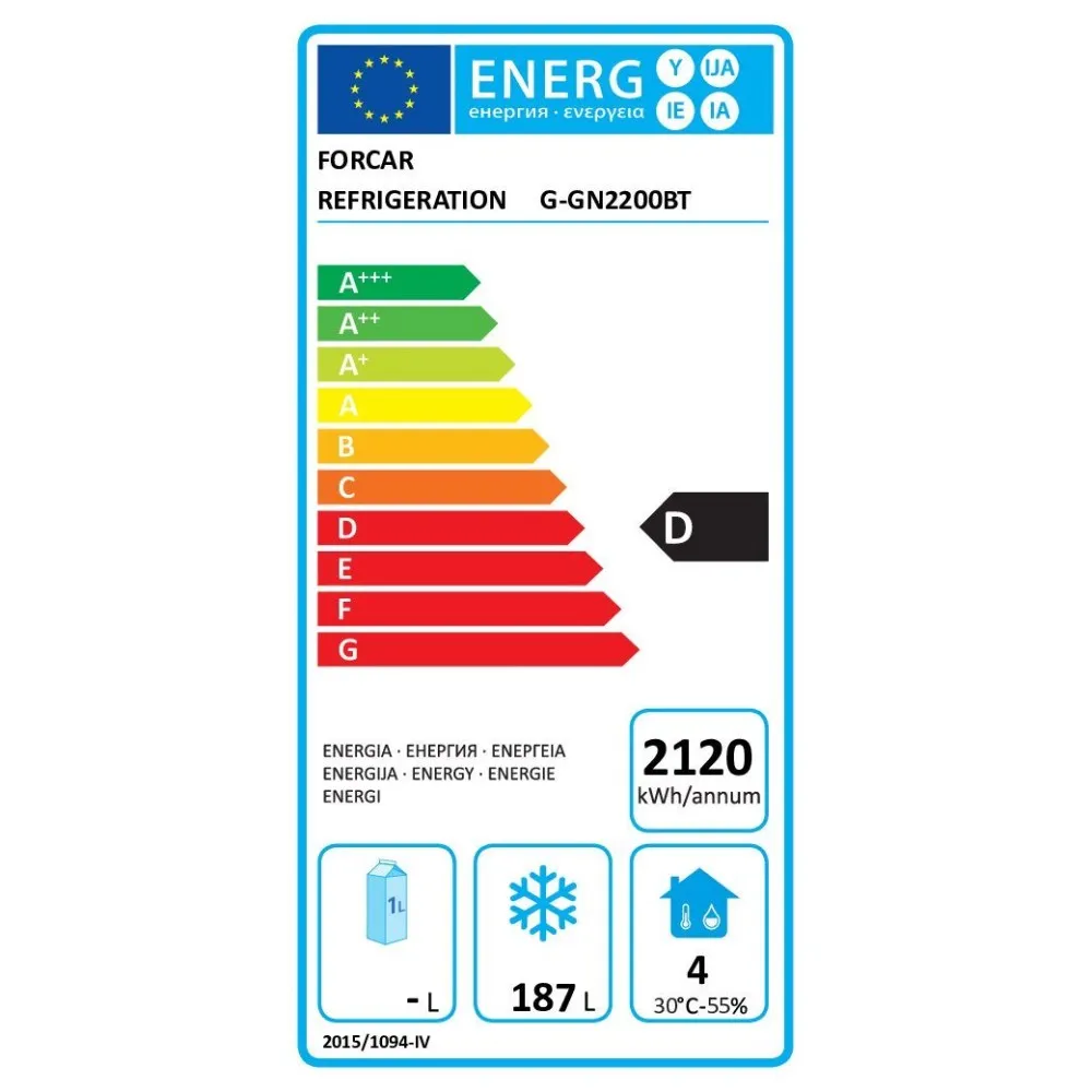 Advanced 1360mm Counter Freezer - G-GN2200BT