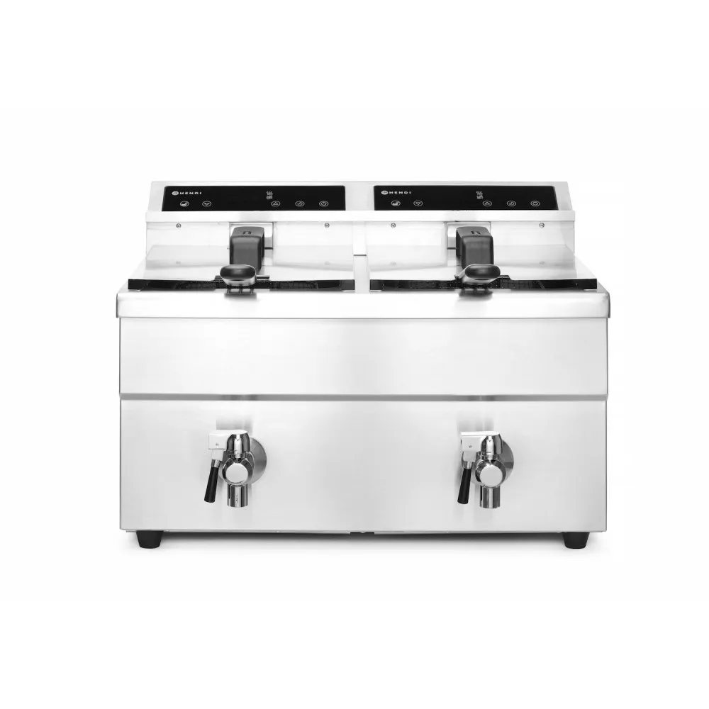 Dual 8L Induction Fryer with Outlet Tap