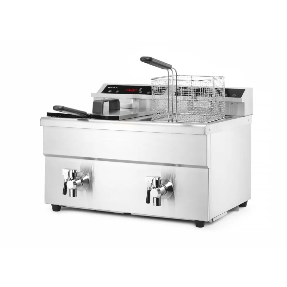 Dual 8L Induction Fryer with Outlet Tap