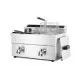 Dual 8L Induction Fryer with Outlet Tap