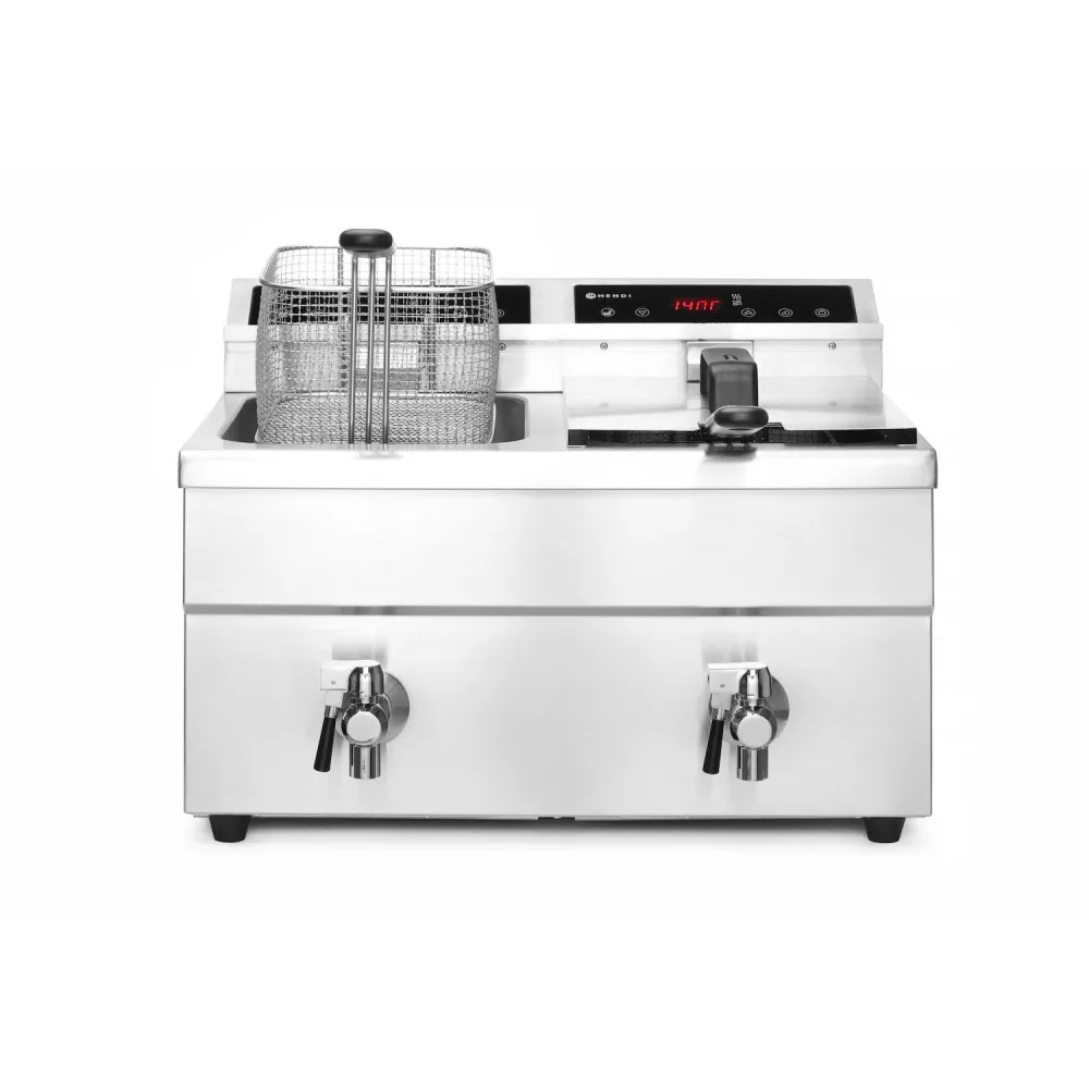 Dual 8L Induction Fryer with Outlet Tap