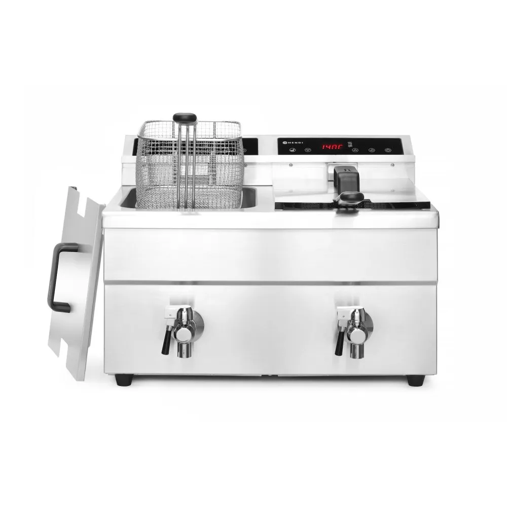 Dual 8L Induction Fryer with Outlet Tap