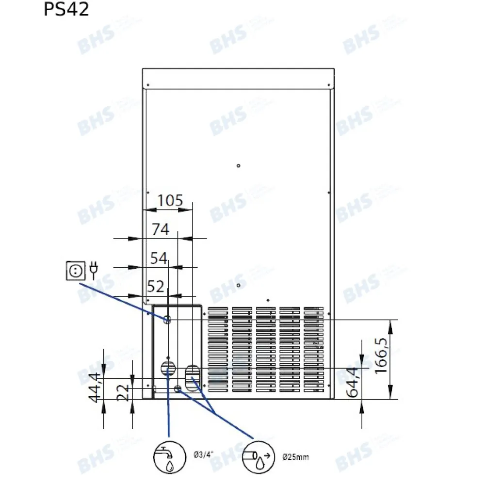 Machine à Glaçons PS42 - Production Rapide de 40 kg/24h