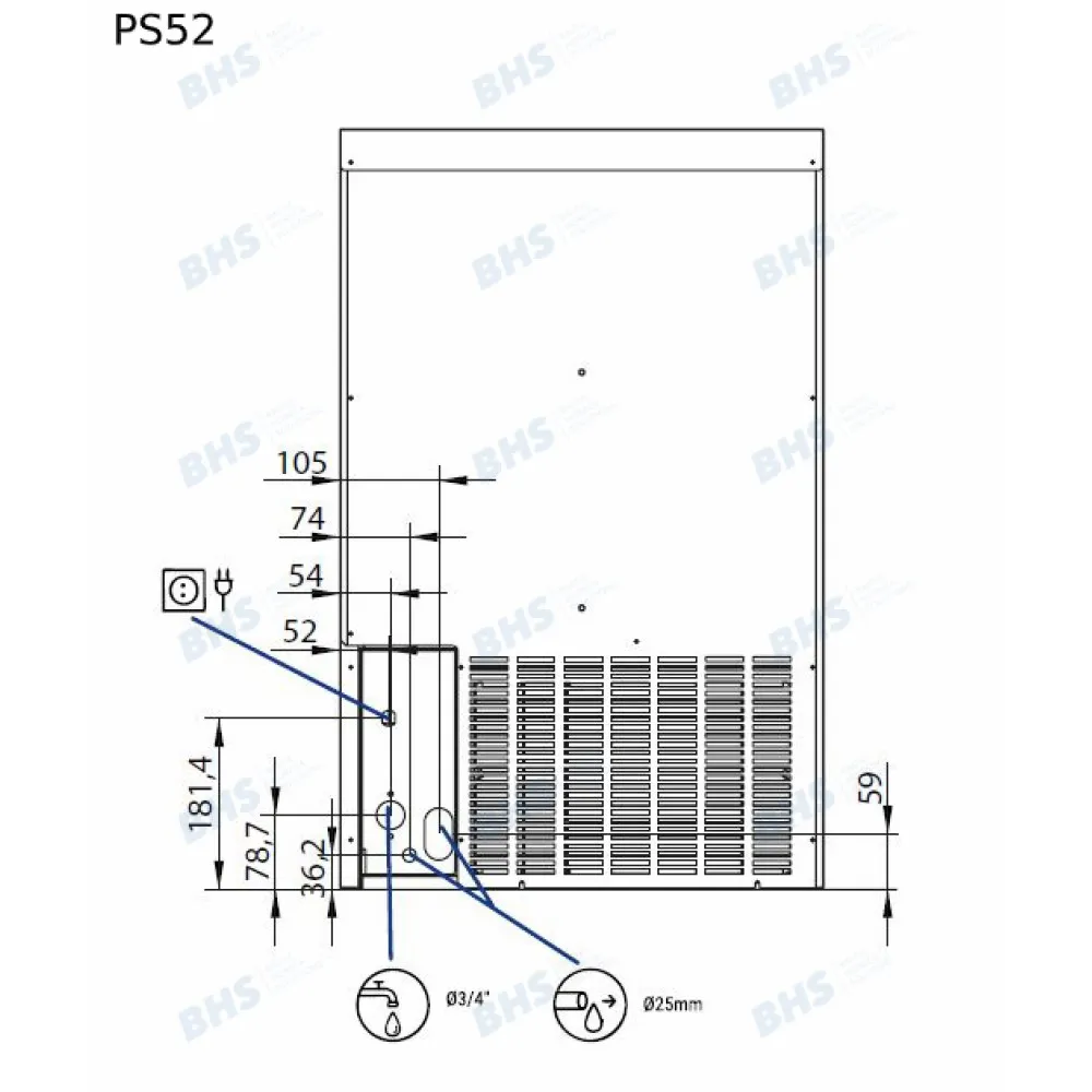 PS52 Ledus ģenerators ar modernu dizainu