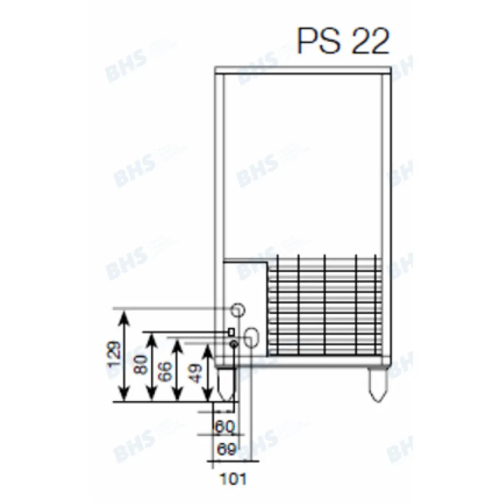 Machine à Glaçons PS22 - 24kg/24h de Glace Pure