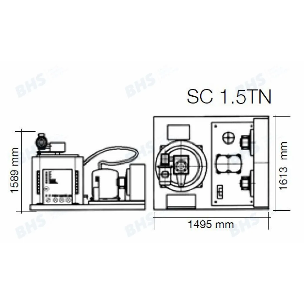 Compact Ice Maker SC1.5TN - 1500kg Daily Output Compact Ice Maker SC1.5TN - 1500kg Daily Output