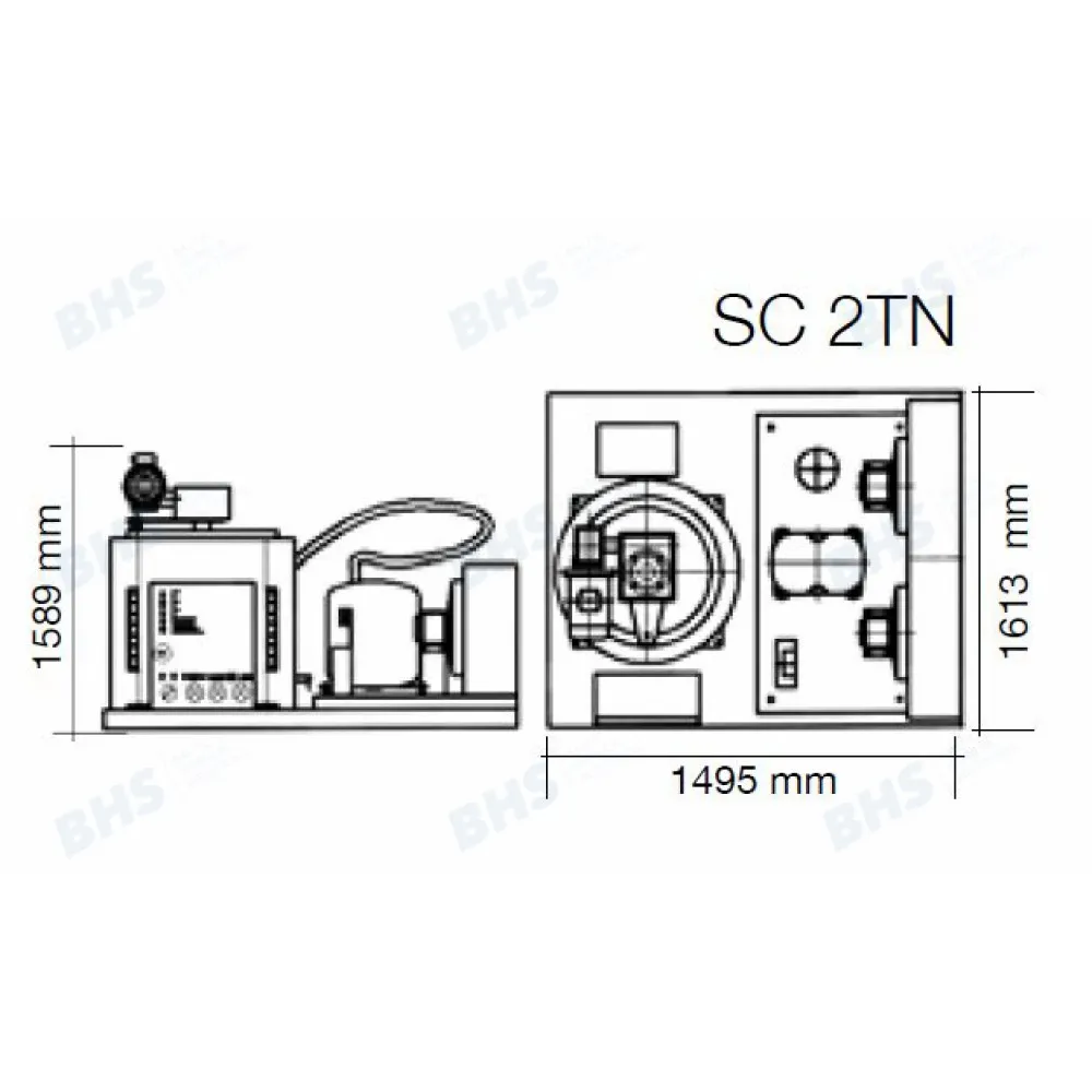 Ultra Efficient SC2TN Ice Maker - 2000kg/24h