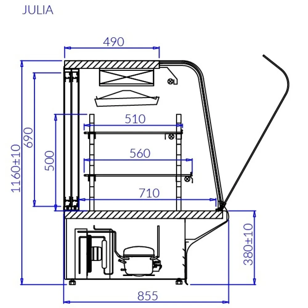 Vitrine Réfrigérée JULIA 1290 mm
