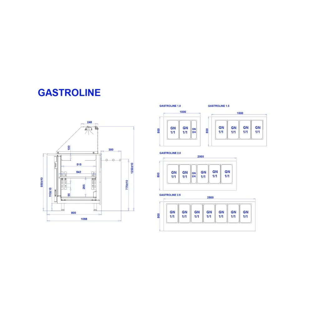 Compact GASTROLINE Salad Bar 1000mm