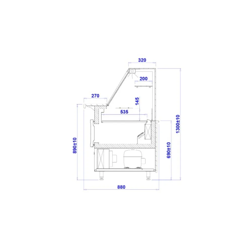 Premium 1500mm Salad Display Bar by Gastroline