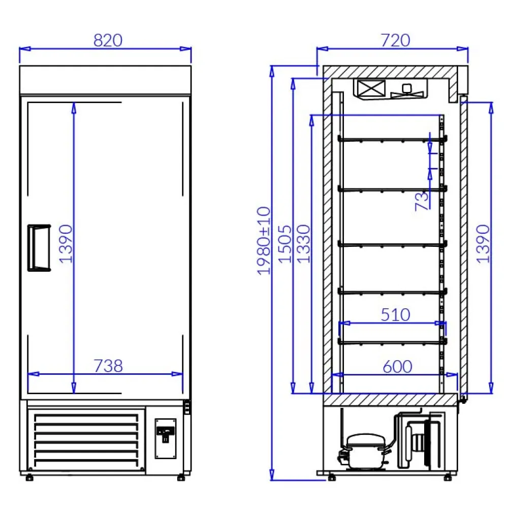 JOLA P-M 700L Commercial Freezer